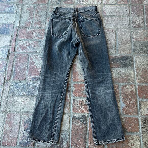 Zara Black Wash Straight Leg Jeans Size 4 High Rise - Picture 3 of 3